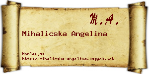 Mihalicska Angelina névjegykártya